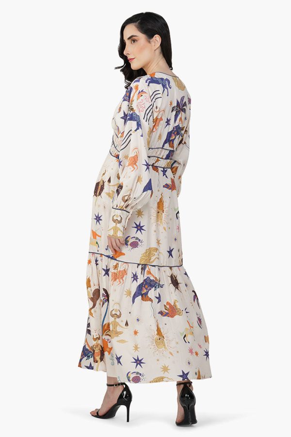Day And Night Mix Match Celestial Printed Maxi Dress - Image 4