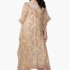 Golden Taupe Foil Printed Kaftan - Image 3