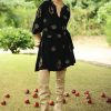 Black Safari Tiger Embroidered Short Dress
