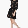 Black Safari Tiger Embroidered Short Dress - Image 4