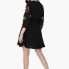 Black Safari Tiger Embroidered Short Dress - Image 5