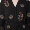 Black Safari Tiger Embroidered Short Dress - Image 6