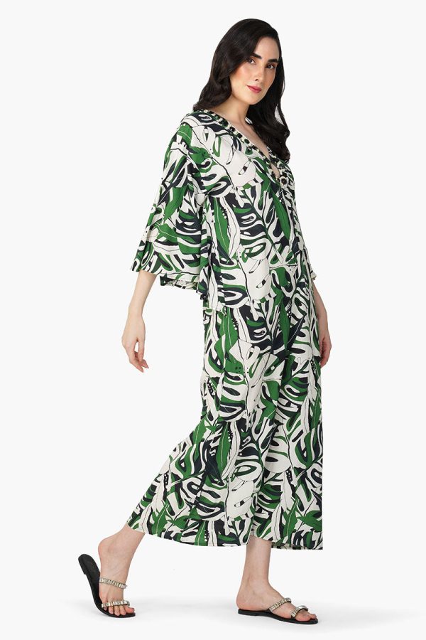 Green Birch Tropical Printed Maxi Dress - Image 3