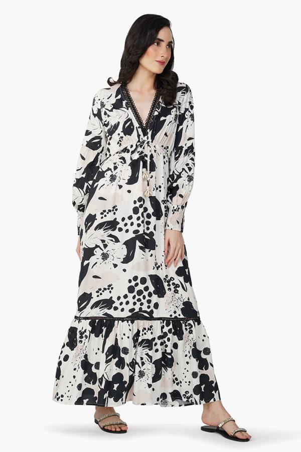Garden Of Flower Printed Maxi Dress - Image 3