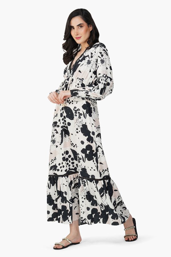 Garden Of Flower Printed Maxi Dress - Image 4