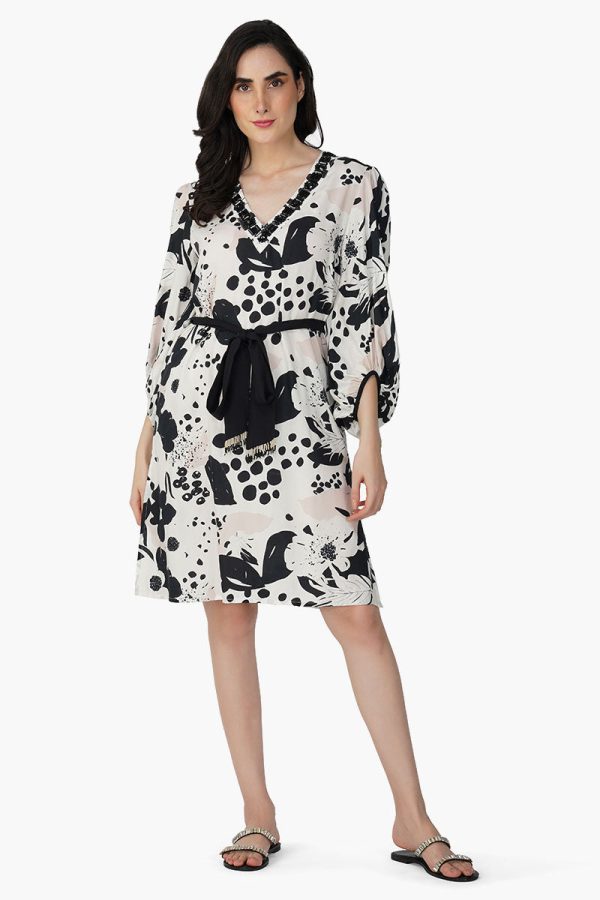 Garden Of Flower Printed Short Dress - Image 2