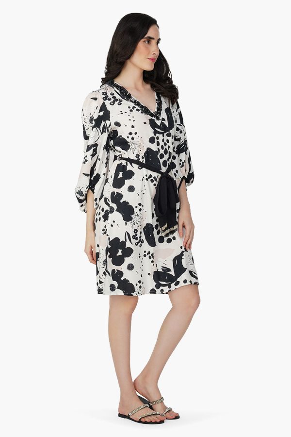 Garden Of Flower Printed Short Dress - Image 3