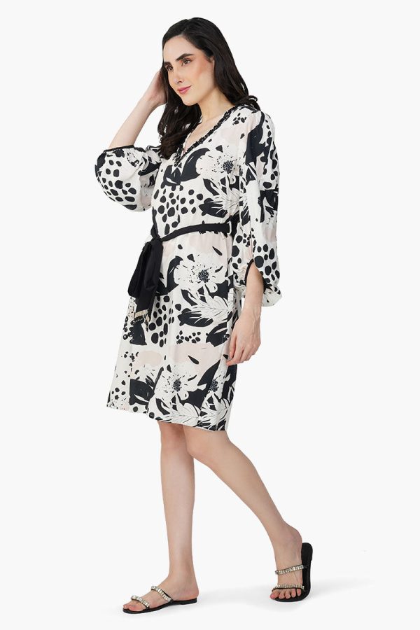 Garden Of Flower Printed Short Dress - Image 4