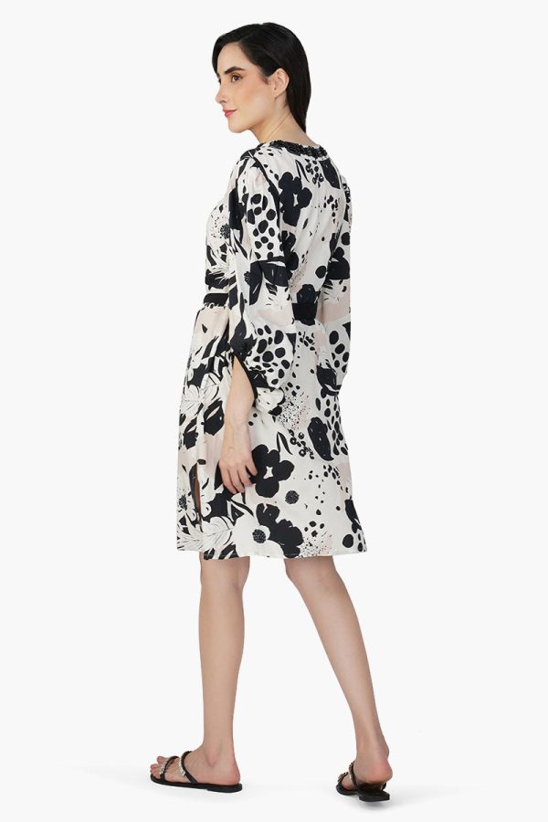 Garden Of Flower Printed Short Dress - Image 5