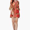 Tropical Bloom Bell Sleeve Tunic Dress