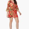 Tropical Bloom Bell Sleeve Tunic Dress - Image 2