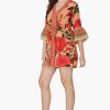 Tropical Bloom Bell Sleeve Tunic Dress - Image 3
