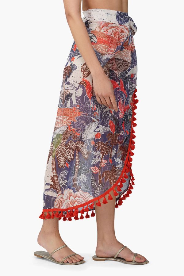 Taste Of Blue Tropics Sarong - Image 2