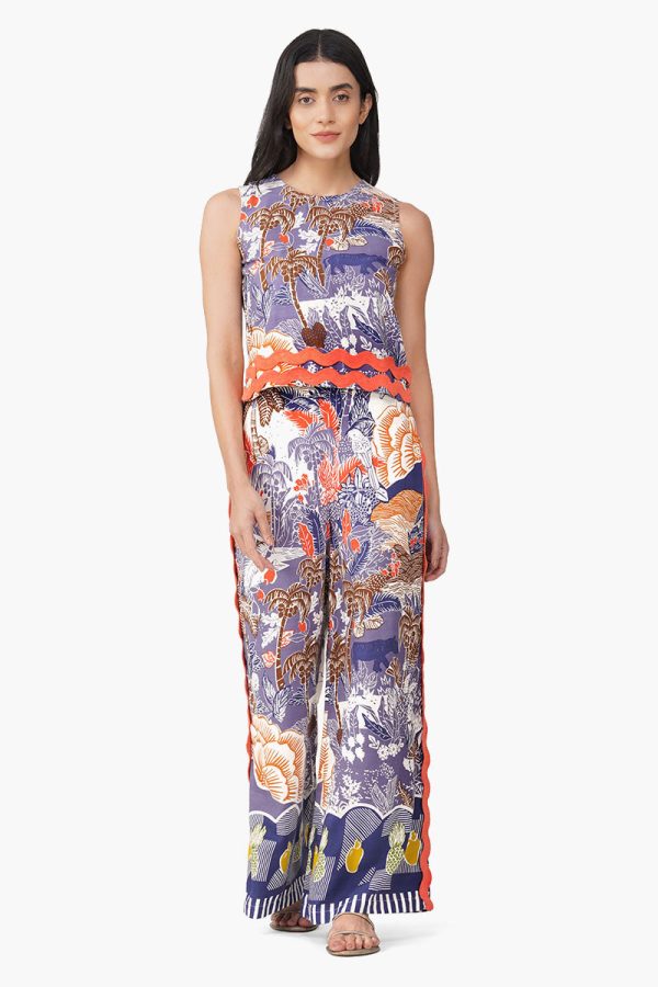 Taste Of Blue Tropics Crop Top - Image 2
