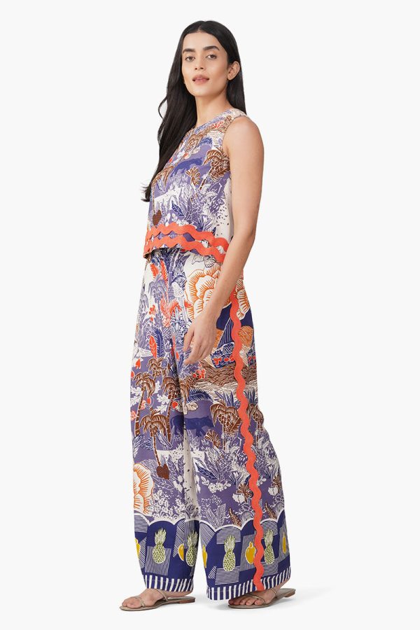 Taste Of Blue Tropics Crop Top - Image 4