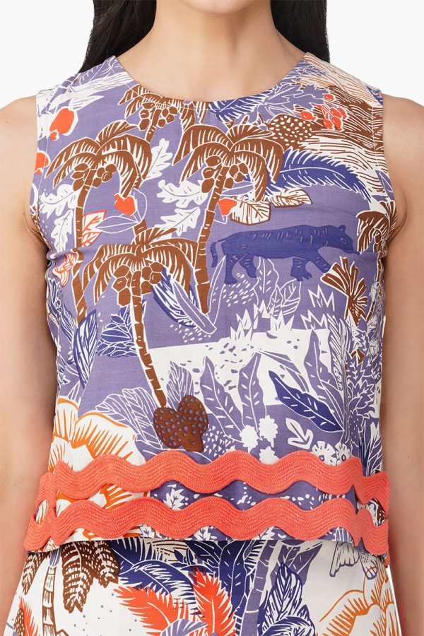 Taste Of Blue Tropics Crop Top - Image 6