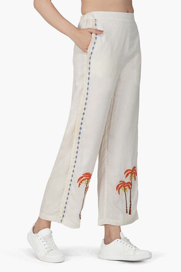 Palm Queen Embellished Relaxed Pant - Image 2
