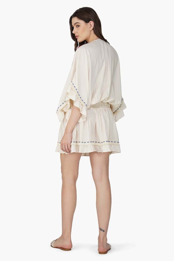 Flora Bird Wings Embellished Cover Up - Image 4
