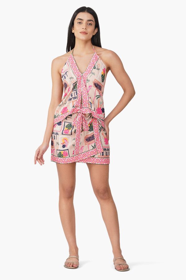 Manicured Farm Print Overlap Skirt - Image 2