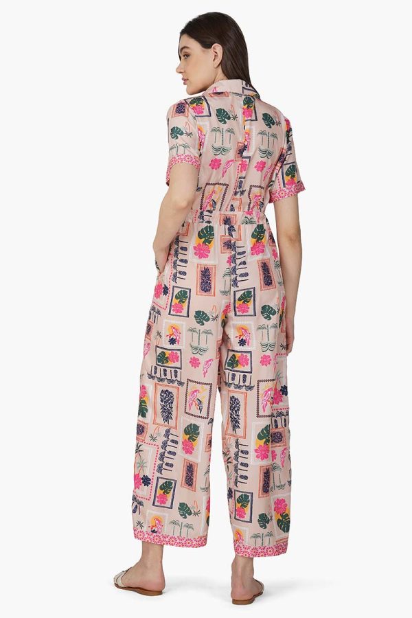 Manicured Farm Print Flaired Jumpsuit - Image 4