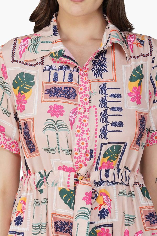 Manicured Farm Print Flaired Jumpsuit - Image 5