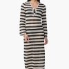 Charcoal Stripe Crochet Long Dress