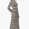 Charcoal Stripe Crochet Long Dress - Image 2