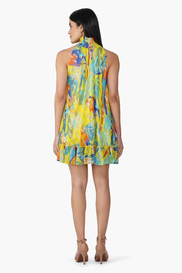 Farm Peru Tropic Lurex Printed Short Dress - Image 4