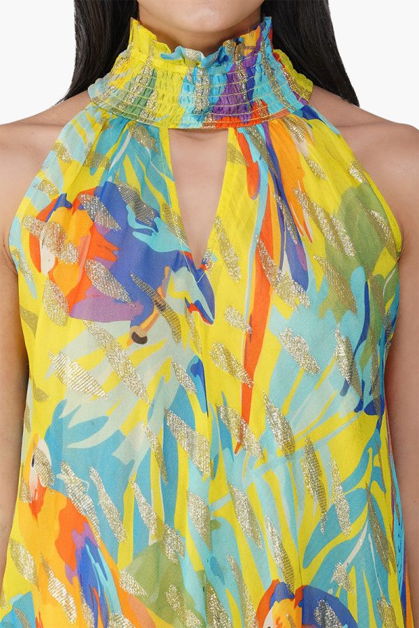 Farm Peru Tropic Lurex Printed Short Dress - Image 5