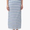 Blue Chevron Crochet Lace Fabric Skirt - Image 2