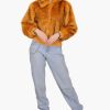 Golden Fox Faux Fur Bomber Jacket