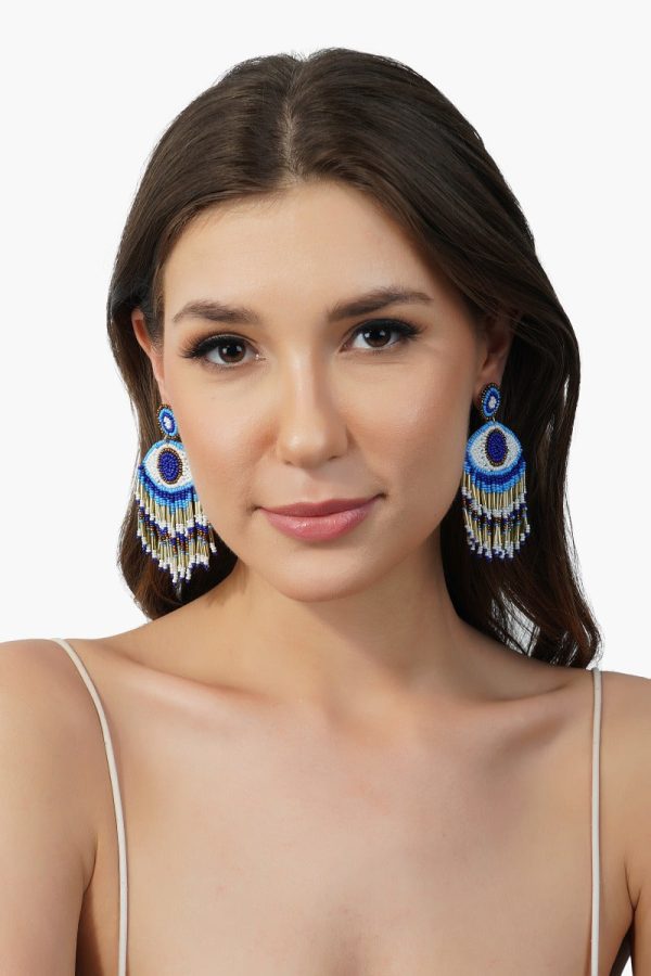 Grecian Nights Evil Eye Earrings - Image 2