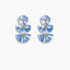 Indigo Dip Dyed Raffia Earrings