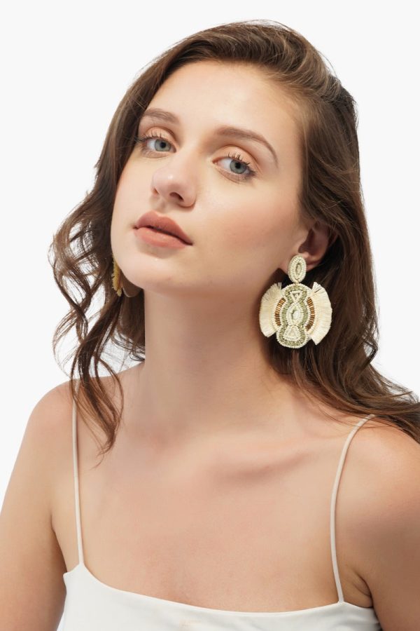 Egret Embellished Earrings - Image 2