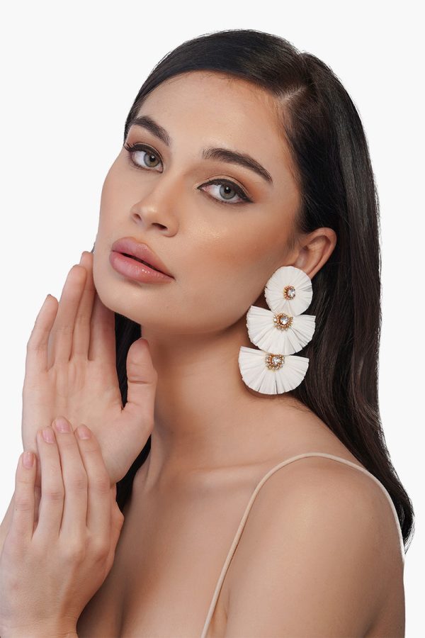 Morning Glory Raffia Earrings - Image 2
