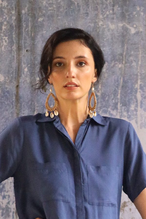 Natural Puca Shell Earrings - Image 2