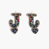 Letter J Beaded Earrings
