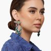 Letter J Beaded Earrings - Image 2