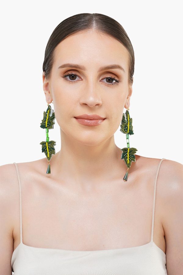 Long Leafy Earrings - Image 3