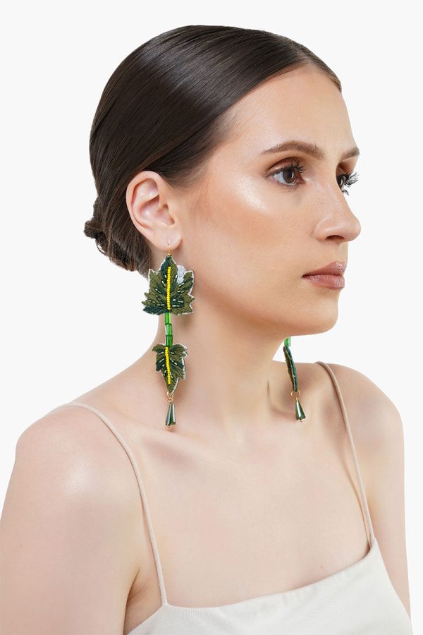 Long Leafy Earrings - Image 4