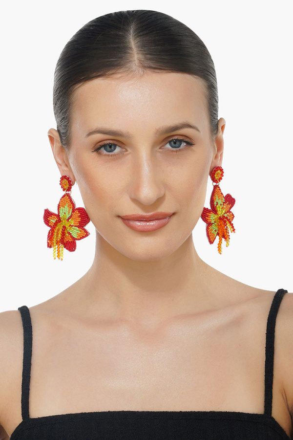 Coral Lily Earrings - Image 2