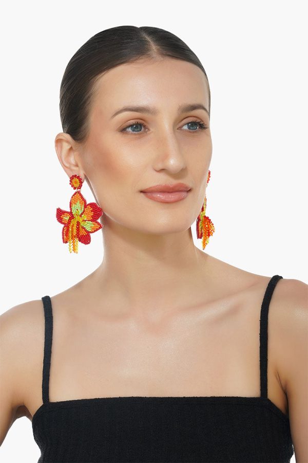 Coral Lily Earrings - Image 5