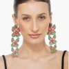 Pretty Pink Floral Earrings - Image 3