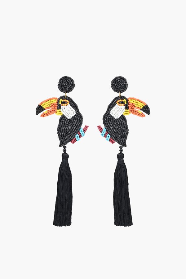 Toucan Paradise Beaded Earrings - Image 2