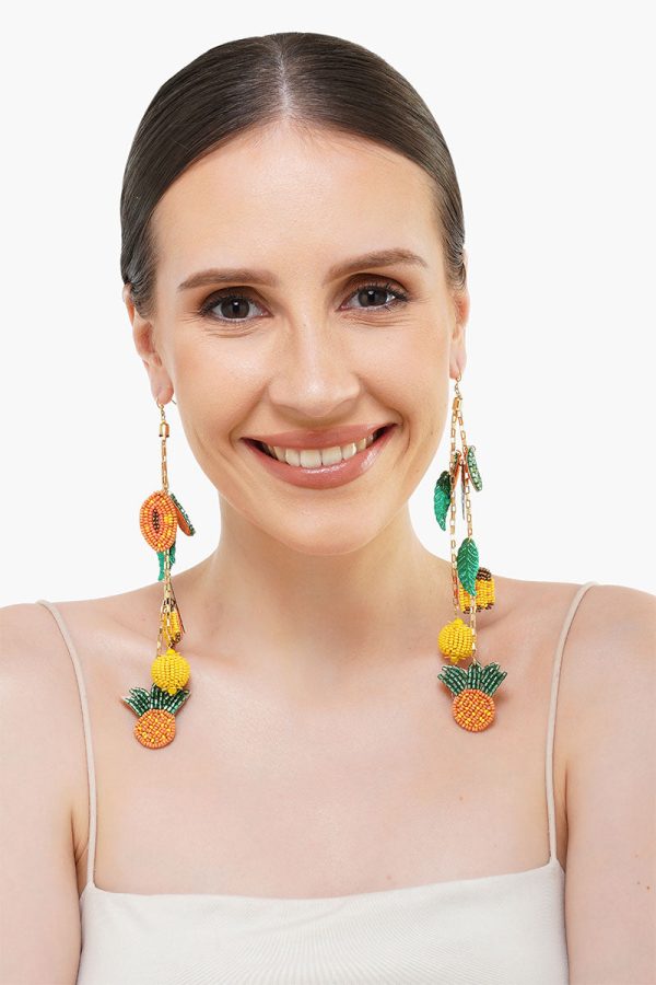 Fruits Hanging Beaded Earrings - Image 3