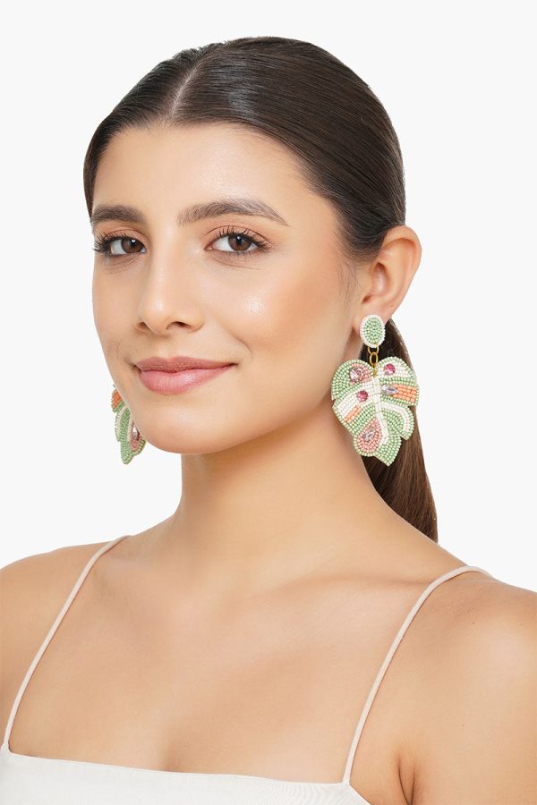 Pastel Palms Drop Earrings - Image 3