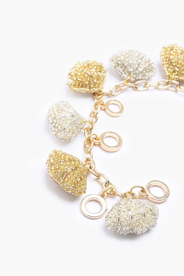 Gold And Silver Seashell Bracelet - Image 3